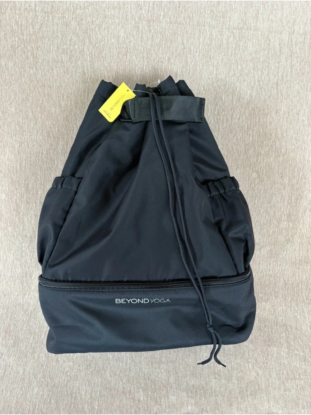 Beyond Yoga Black Convertible Gym Bag Backpack Zip Pocket with Carry Handles NWT